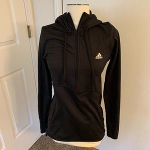 Adidas black quarter zip light jacket